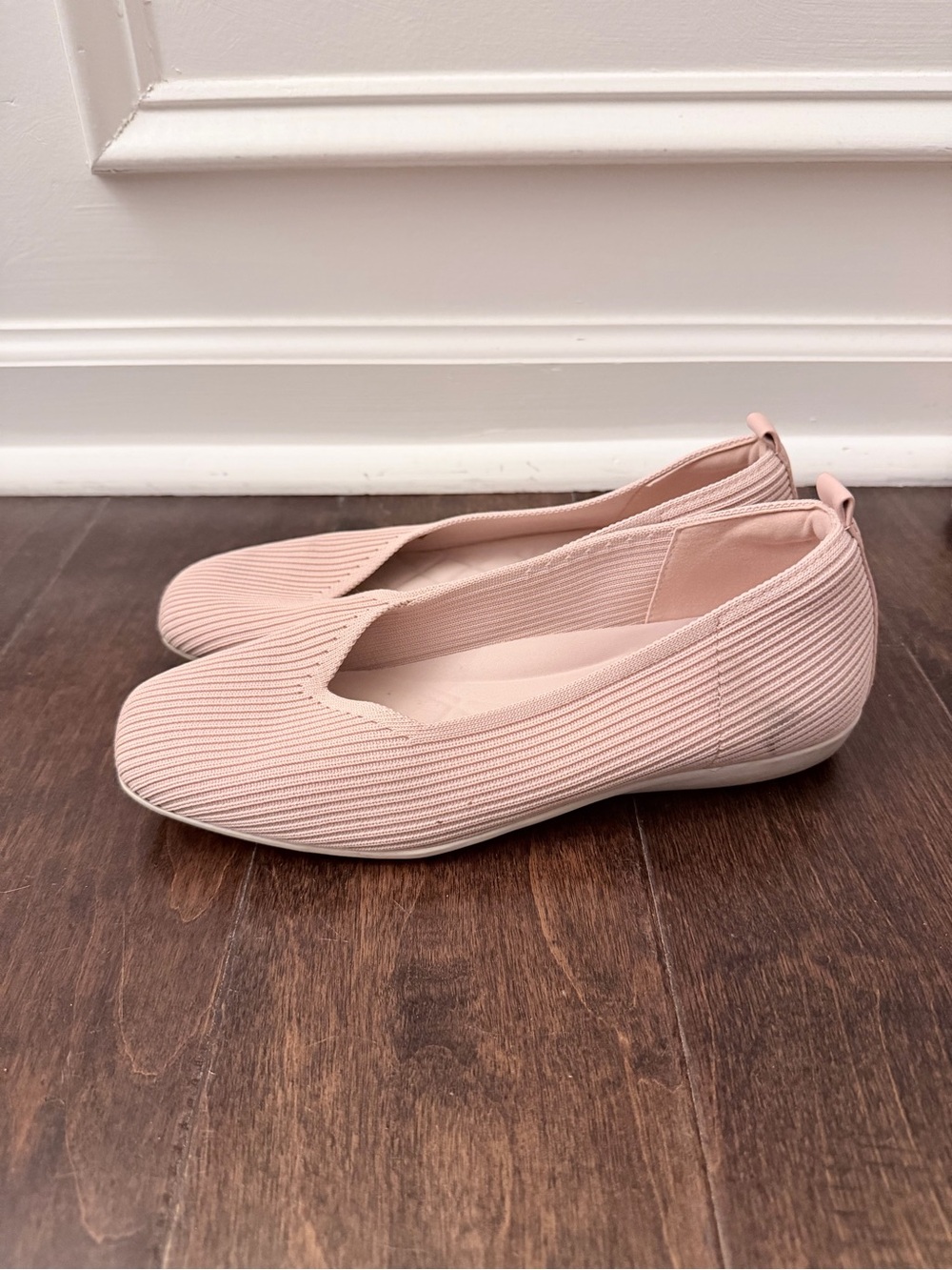 BUSSOLA women's valda vicenza knit ballet flat shoes pink square toe 38
